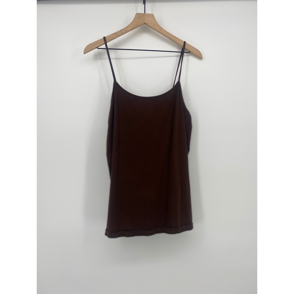 Time and Tru Camisole XXXL 22 Brown Warm Fudge Cotton Stretch Tank Excellent